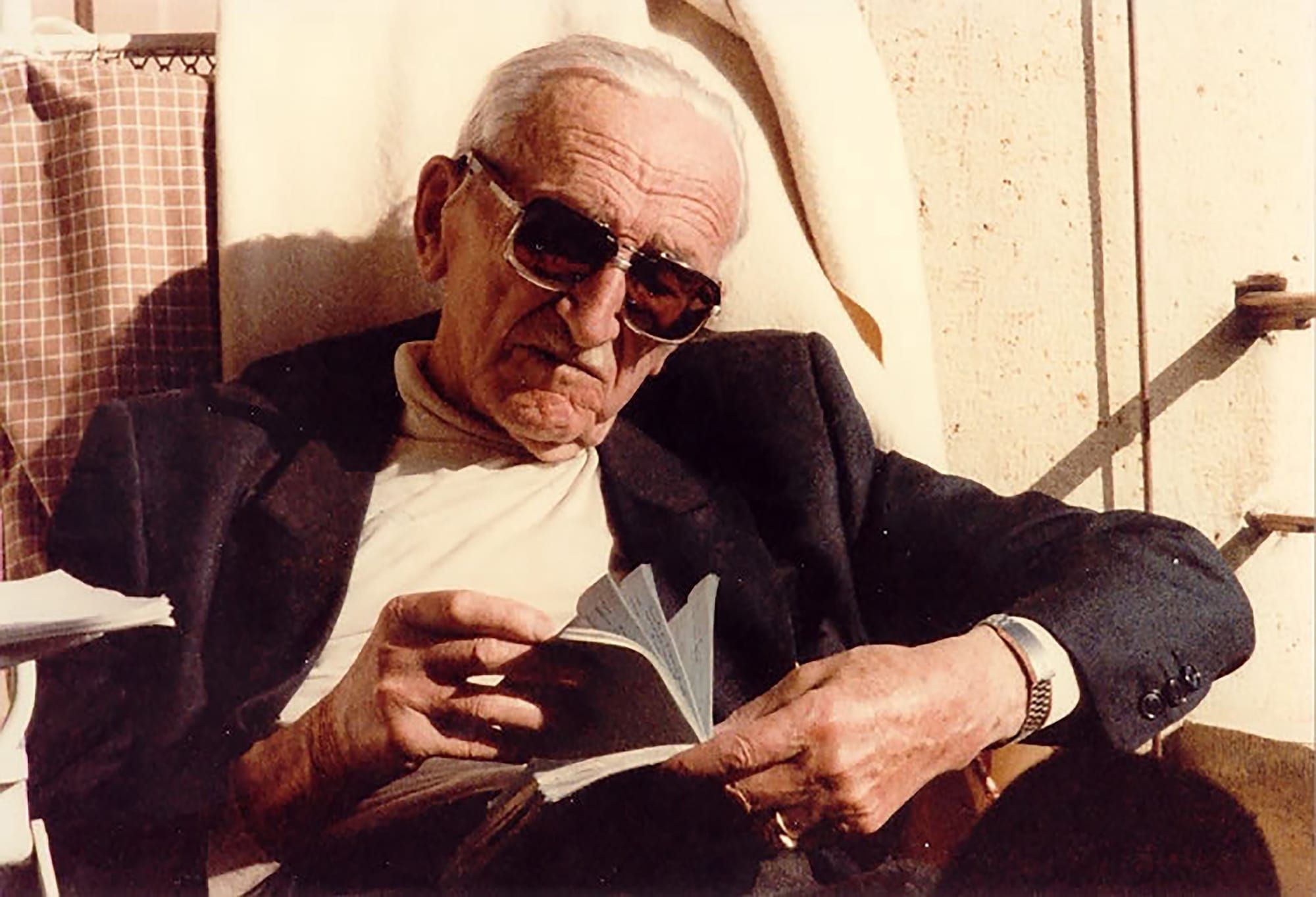 Hayek in the sanatorium, Switzerland, 1984.